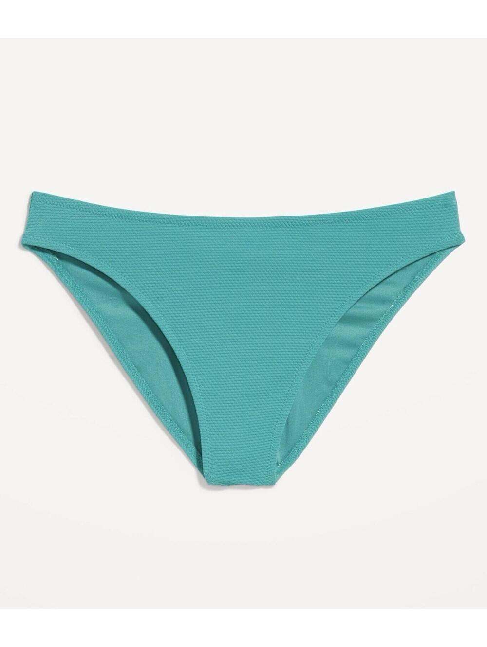 Old Navy Teal Mid-Rise Textured Bikini Swim Bottoms NWT XXL